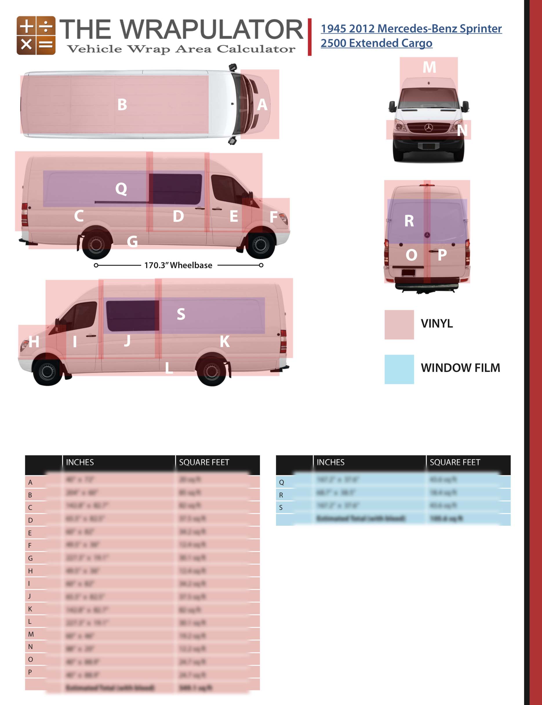 Template Mercedes Benz Sprinter Lwb High Roof HOT Layout Of