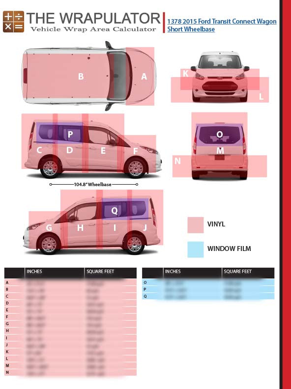 2015 Ford Transit Connect Wagon XLT Passenger WB 1378 PDF - Main Image