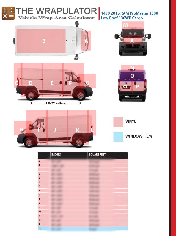 2015 RAM ProMaster 1500 Cargo Low Roof 136WB Cargo 1430 PDF