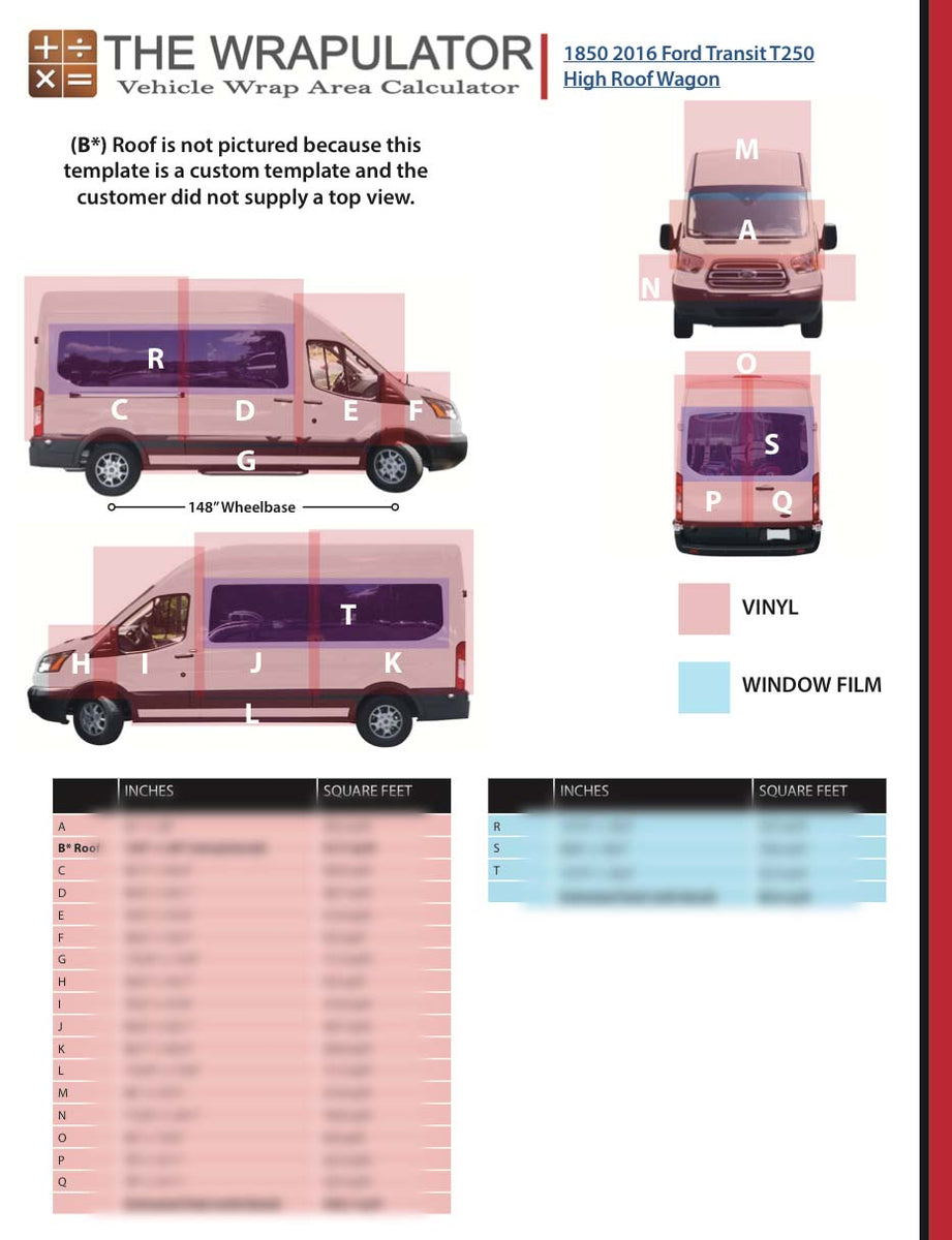2016 Ford Transit High Roof 148 WB 1850 PDF - Main Image